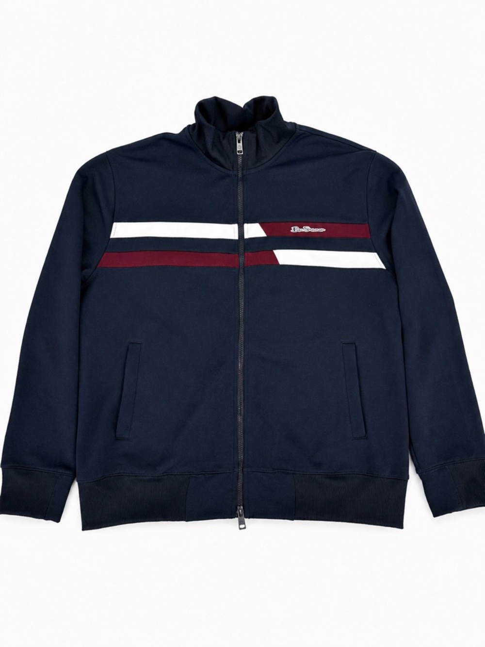 Ben Sherman Retro Track Jacket Mod Stripe Zip Up Size L